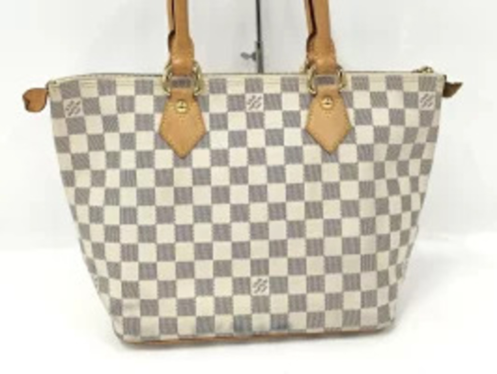 Louis Vuitton Azur Handbag White Saleya Damier
